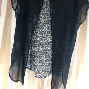 Animal print top with sheer back